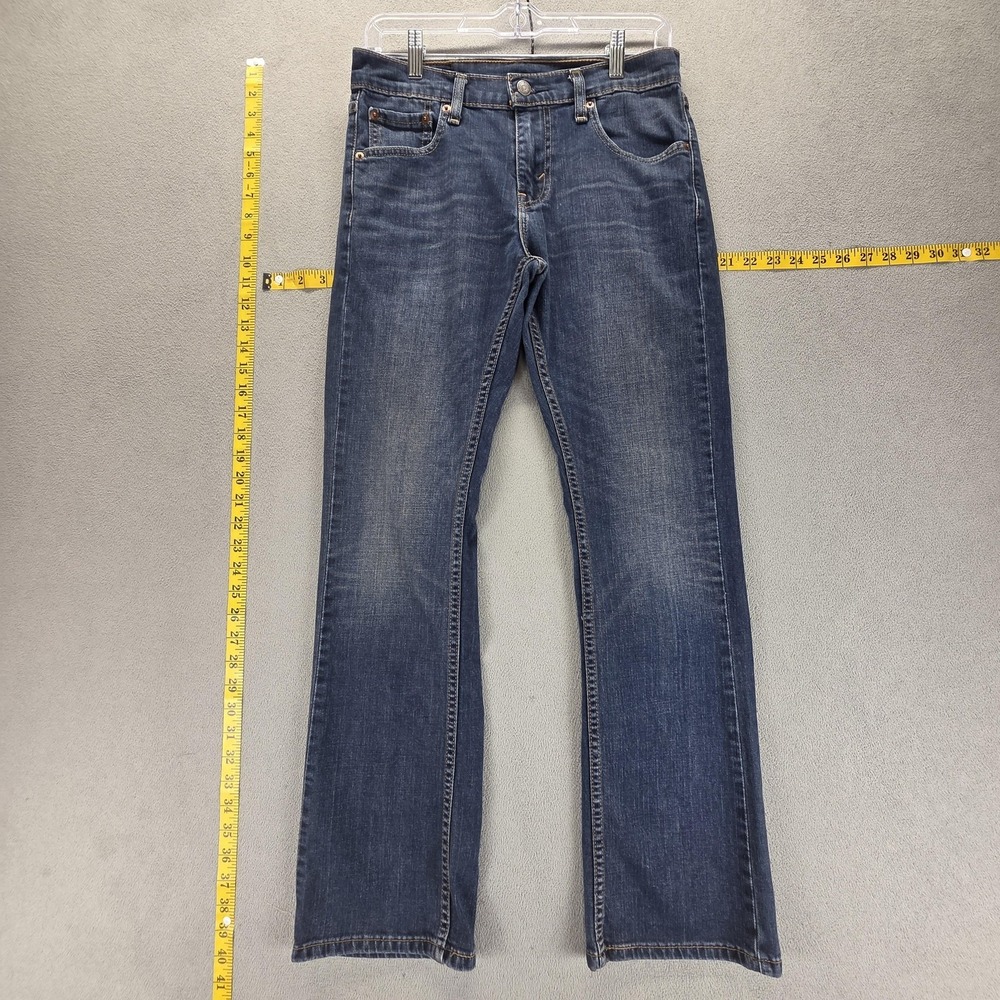 Levis 527 Jeans Womens 29x30 Blue Medium Wash Slim Bootcut Zip Fly Western